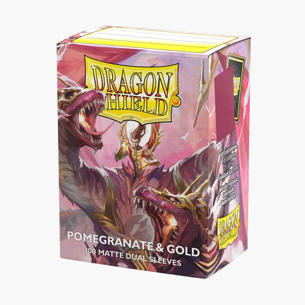 AT-15065 Dragon Shield Dual Matte Sleeves Pomegranate & Gold