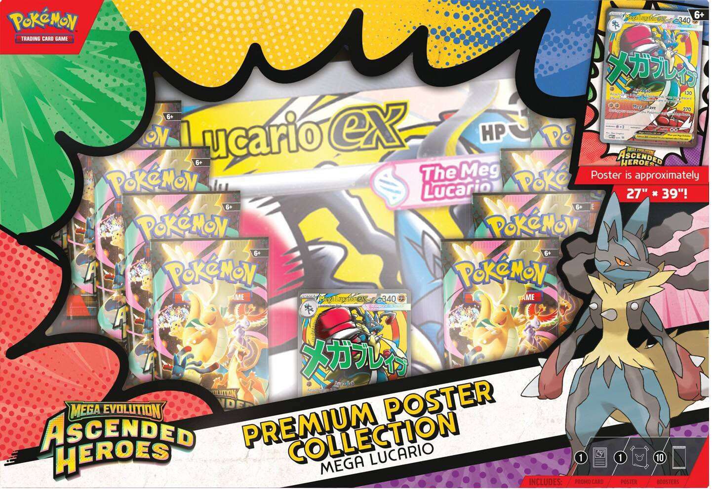 Pokemon Ascended Heroes Premium Poster Collection Mega Lucario ex (EN)