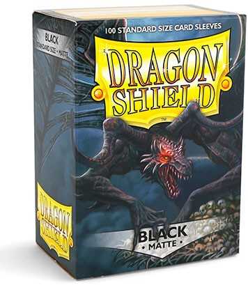 Dragon Shield 100 Sleeves Black Matte