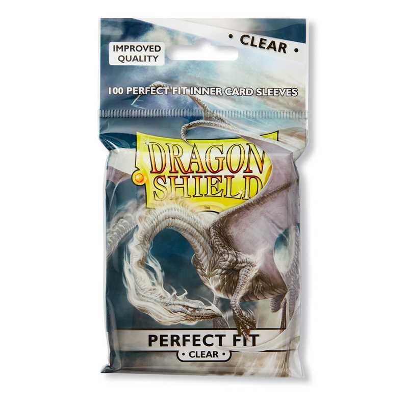 Dragon Shield Standard Perfect Fit Sleeves - Clear/Smoke (100 Sleeves)
