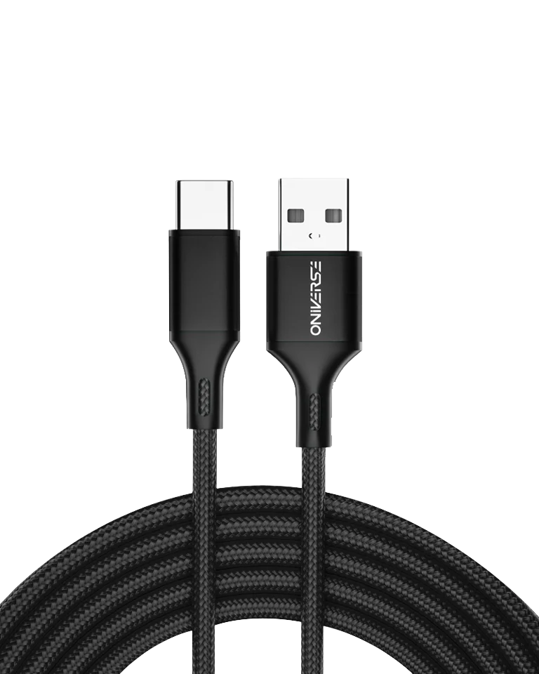 ONIVERSE USB-A TO USB-C CHARGE CABLE, 3 M - BLACK