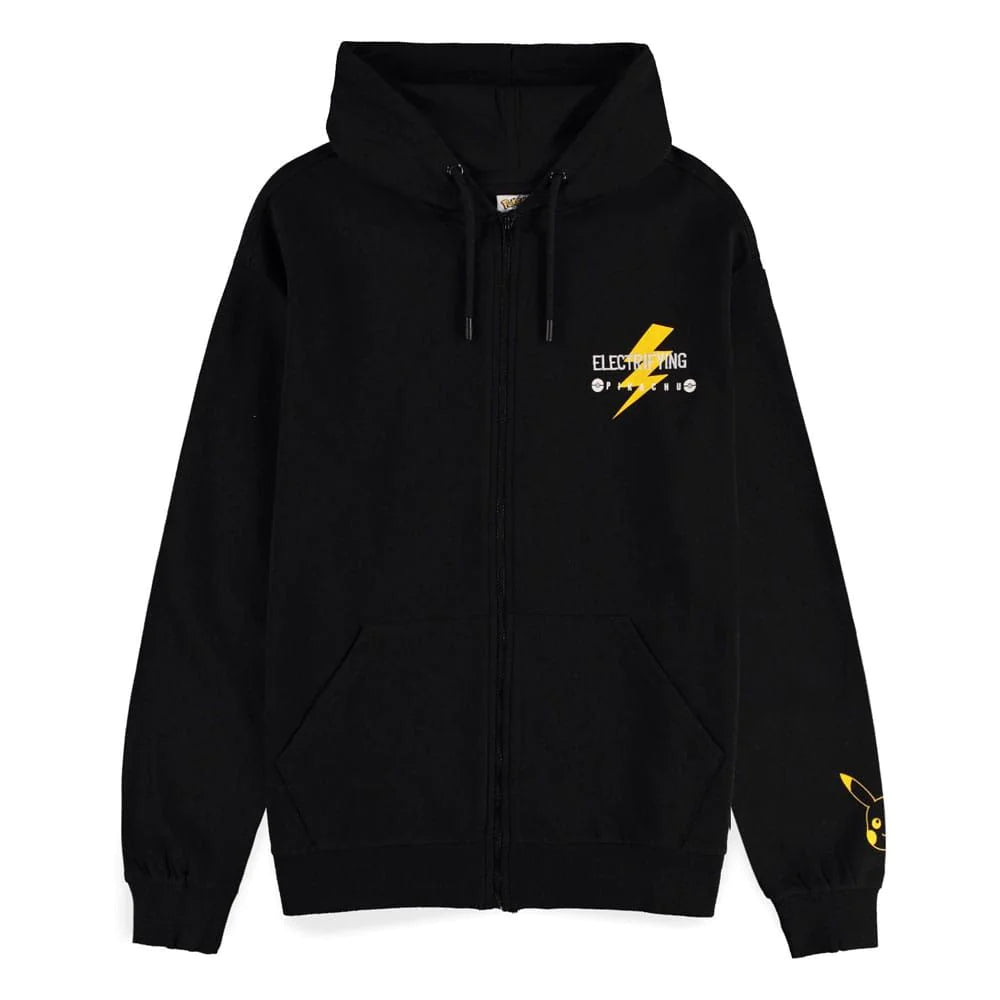 Pokemon Zipper Hoodie Sweater Pikachu  Electrifying Line-art