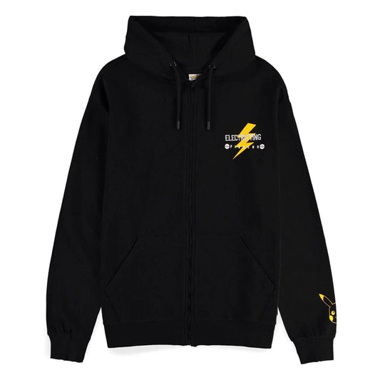 Pokemon Zipper Hoodie Sweater Pikachu  Electrifying Line-art