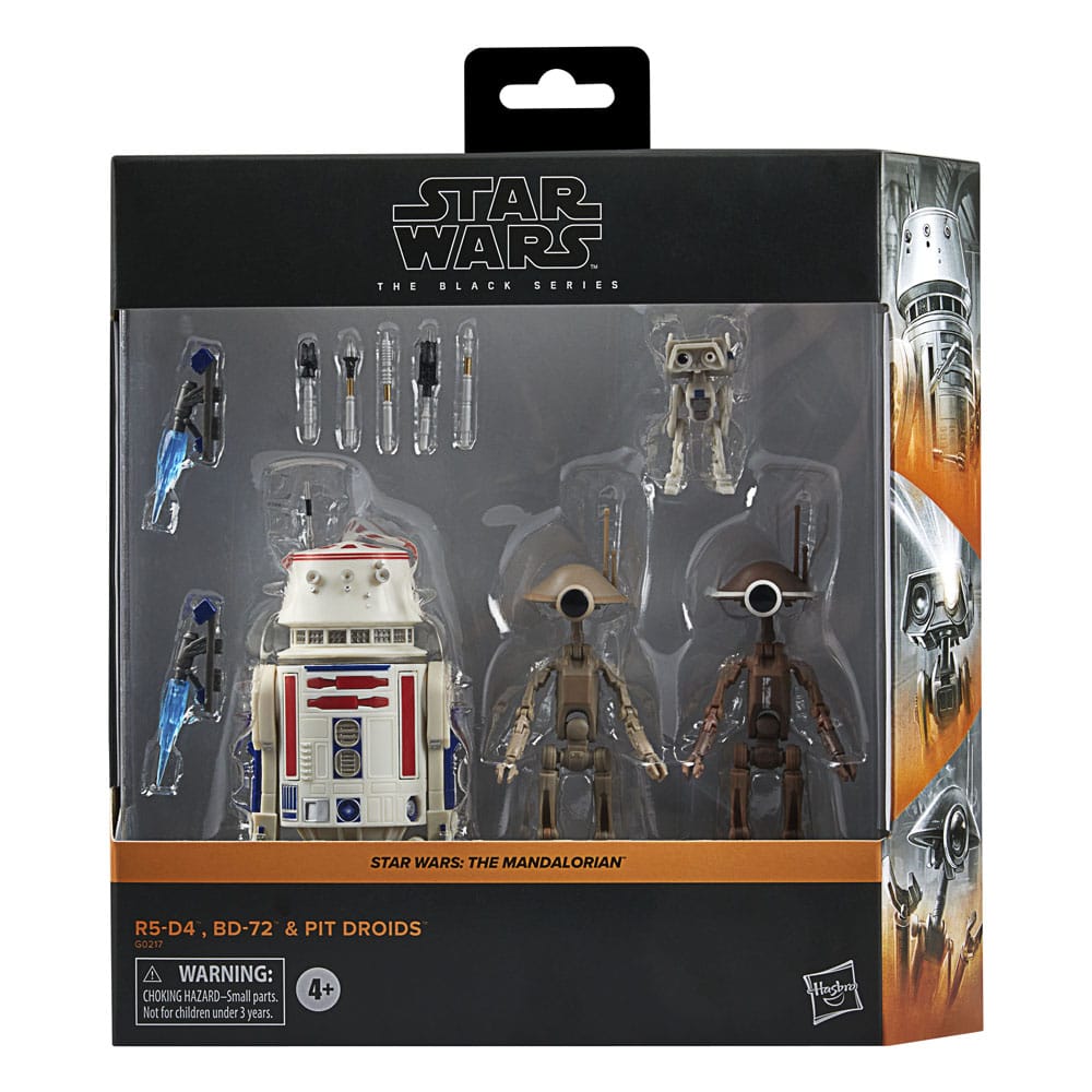 Star Wars: The Mandalorian Black Series Action Figure 4-Pack R5-D4, BD-72 & Pit Droids