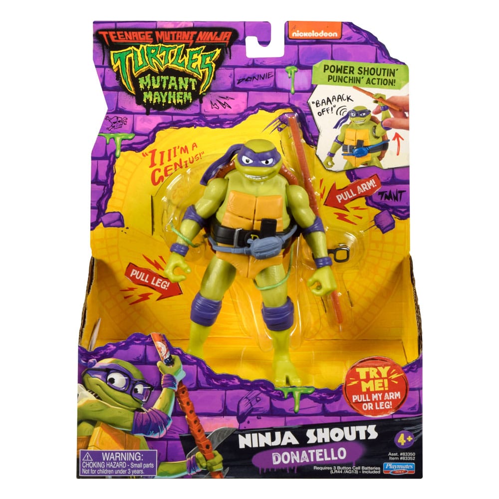 Teenage Mutant Ninja Turtles: Mutant Mayhem Ninja Shouts Action Figure Donatello