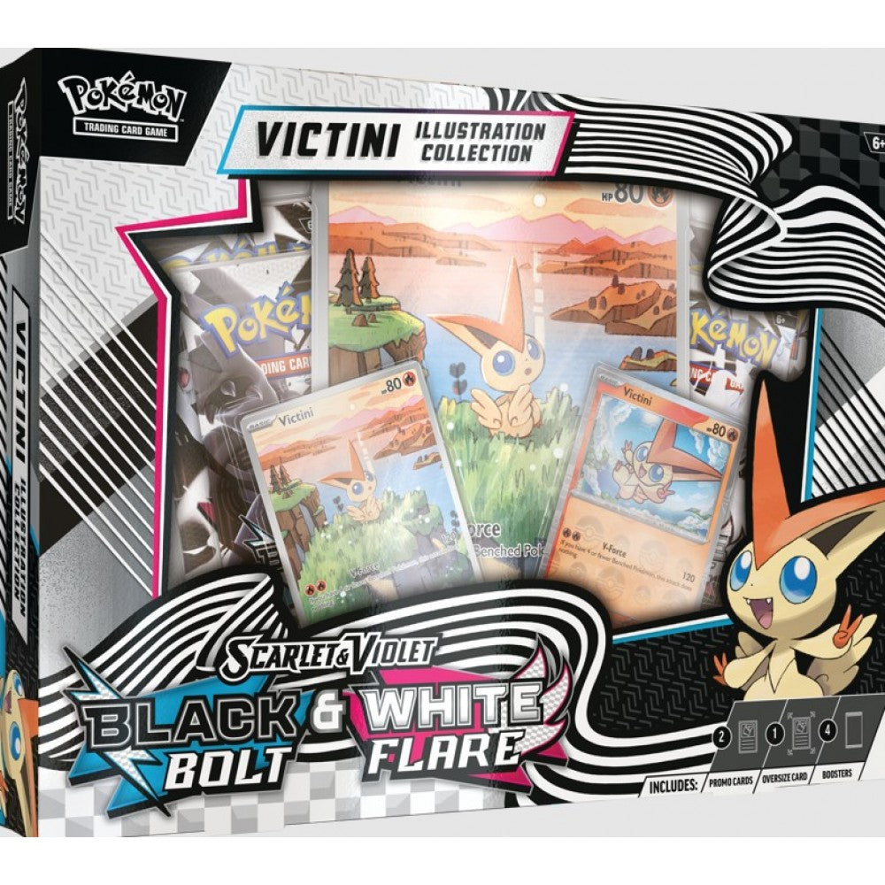 Pokémon Scarlet & Violet: Black Bolt & White Flare – Unova Victini Illustration Collection Box