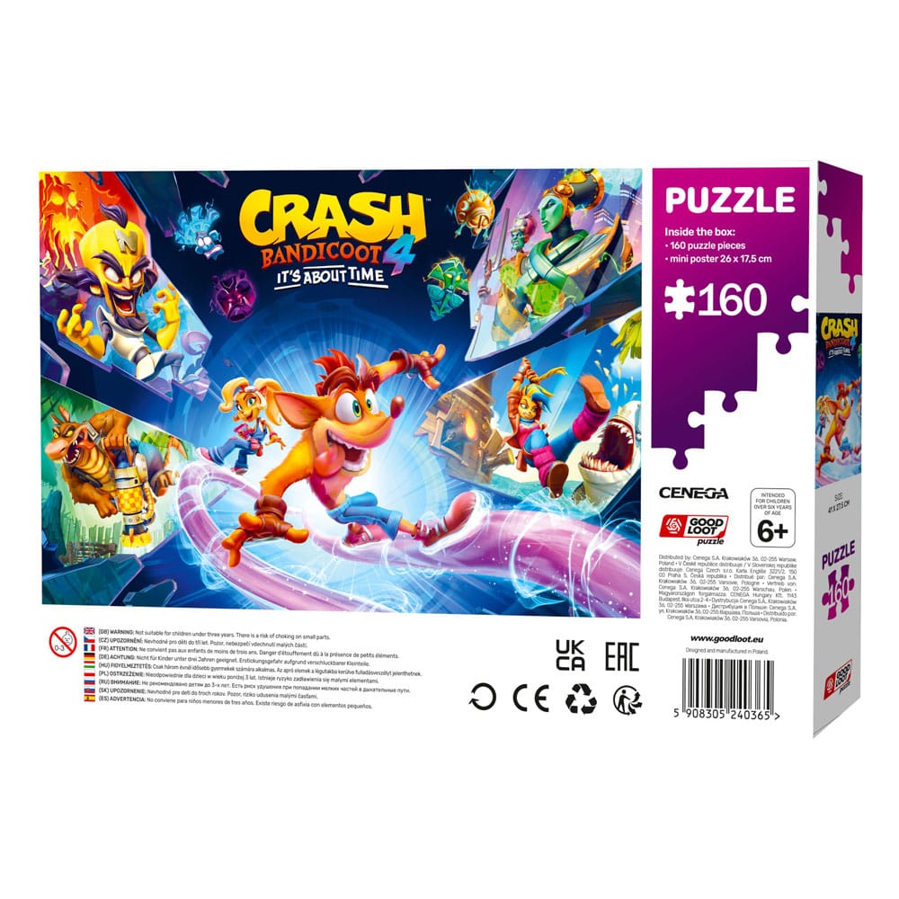 Crash Bandicoot 4 Kids Puzzle It's About Time  (160 pieces)