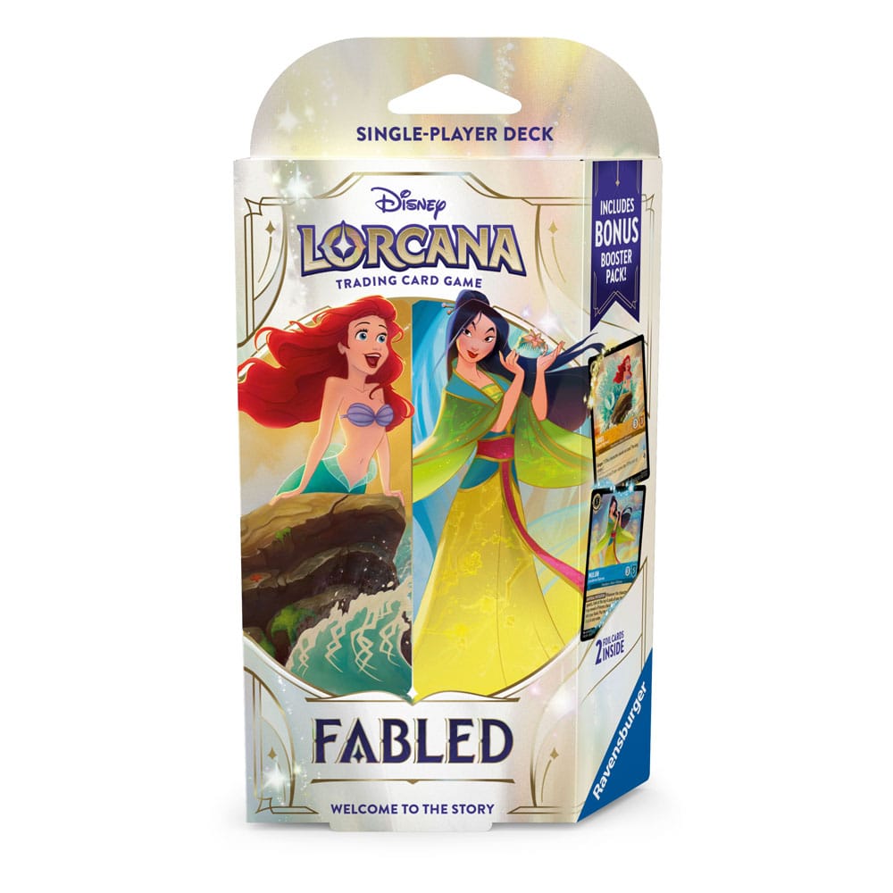 Disney Lorcana TCG Fabled Starter Decks Display