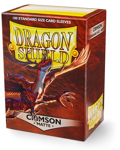 Dragon Shield Standard Sleeves - Crimson Matte (100 Sleeves)