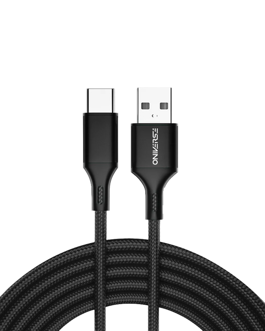 ONIVERSE USB-A TO USB-C CHARGE CABLE,  3 M - BLACK