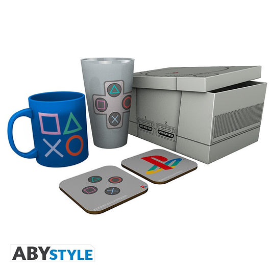 PLAYSTATION - Pck Glass XXL + Mug  + 2 Coasters "Classic"