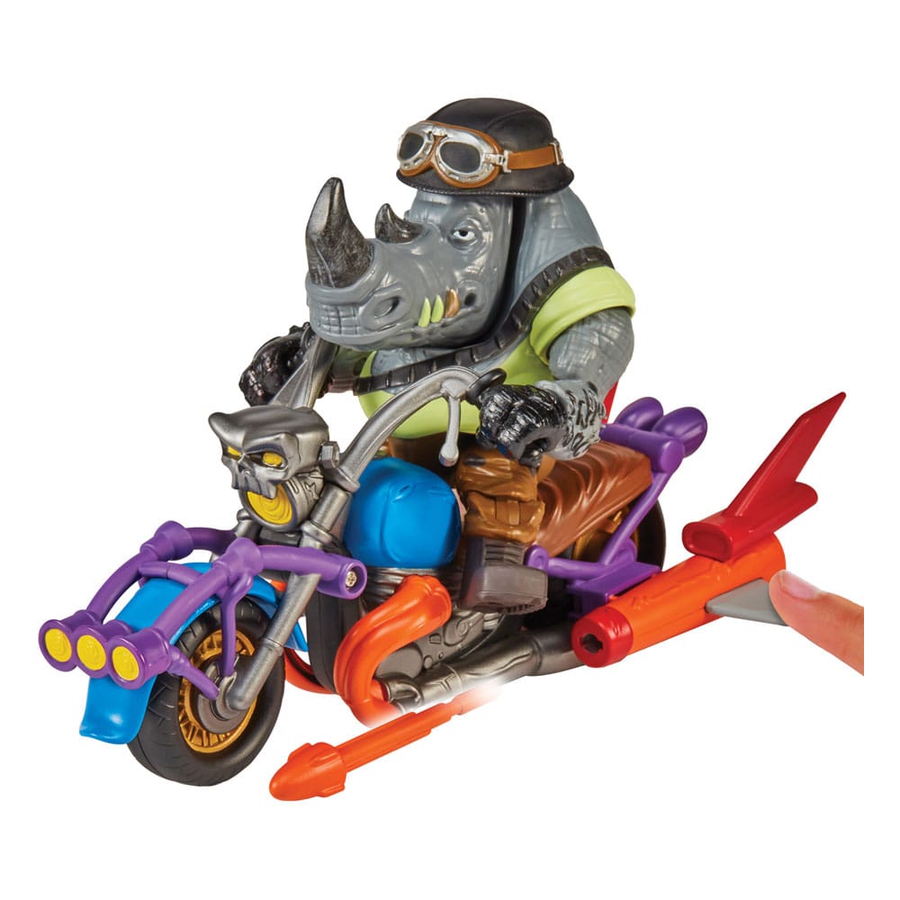 Teenage Mutant Ninja Turtles Action Figure with Vehicle Rocksteady & Chopper