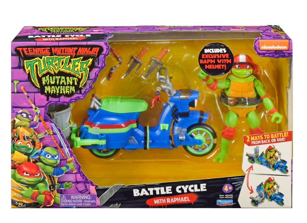 Teenage Mutant Ninja Turtles: Mutant Mayhem Action Figure Raphael & Scooter with Sidecar 11 cm