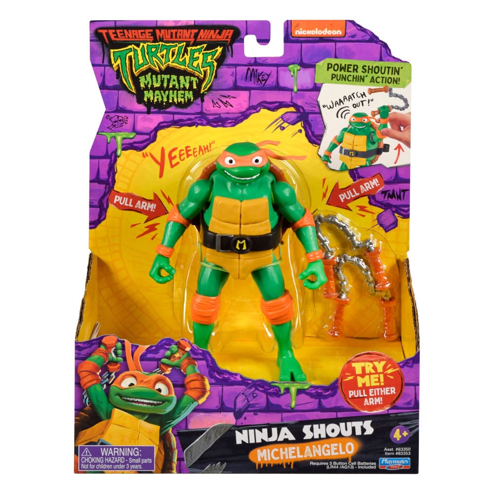 Teenage Mutant Ninja Turtles: Mutant Mayhem Ninja Shouts Action Figure Michelangelo