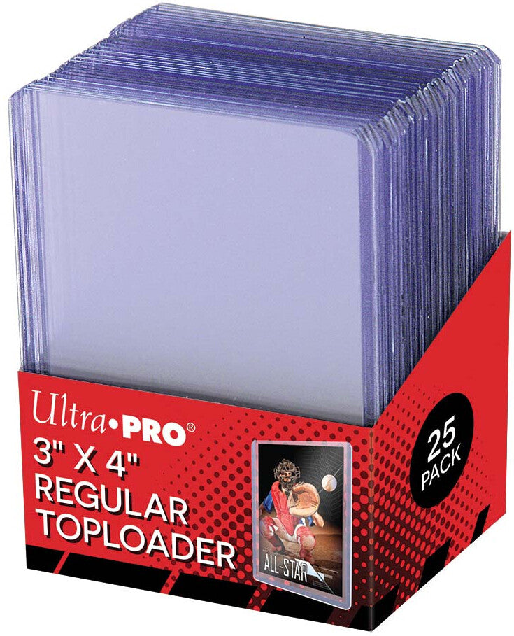 Toploader Bordo Trasparente 3" x 4" Clear Regular (25 Pcs)